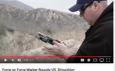 YouTube video of functional tests between SIMUNITION FX Marking Cartridges and ATK Force on Force ammunition